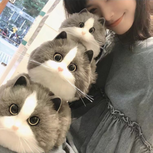 Realistic Cat Body Shoulder Bag Purse