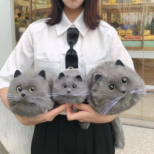 Realistic Cat Body Shoulder Bag Purse