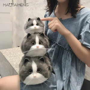 Realistic Cat Body Shoulder Bag Purse