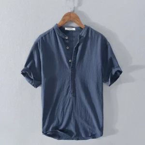 2023 Men's New Linen Casual Short Sleeve Shirt