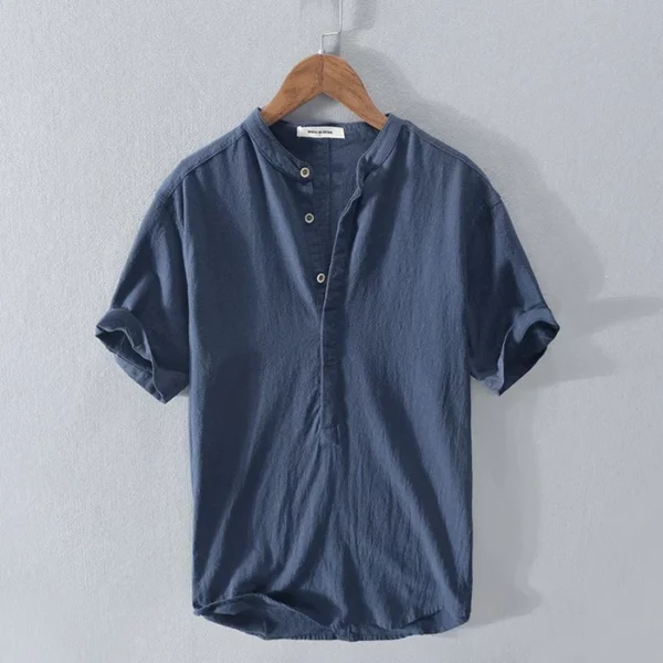 2023 Men's New Linen Casual Short Sleeve Shirt