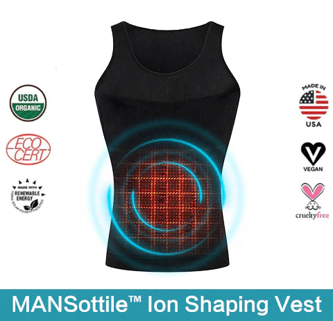 Mansottile Ion Shaping Vest, Mens Shaper Slimming Compression