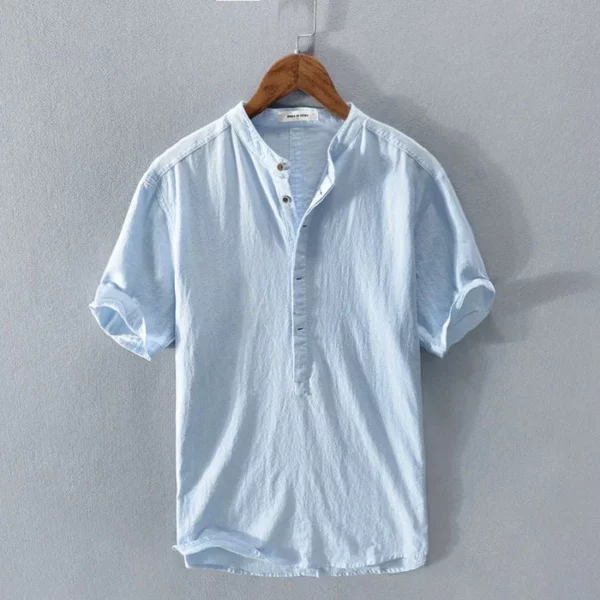 2023 Men's New Linen Casual Short Sleeve Shirt