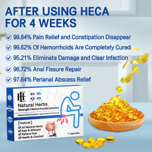 Heca Natural Herbal Strength Hemorrhoid Capsules