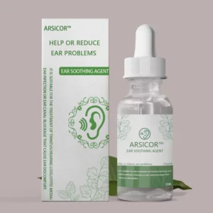 ARSICOR™ Organic Herbal Drops for Tinnitus, Hearing Loss, Clogged Ears, Inner Ear Inflammation, and Ear Infections.