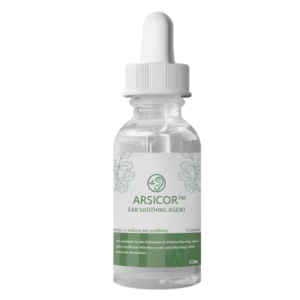 ARSICOR™ Organic Herbal Drops for Tinnitus, Hearing Loss, Clogged Ears, Inner Ear Inflammation, and Ear Infections.