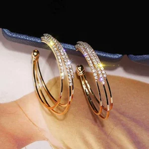 Lymphatic Diamond Hoop Earrings