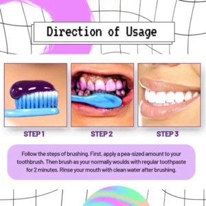 AngelSmile Whitening Purple Mousse Toothpaste