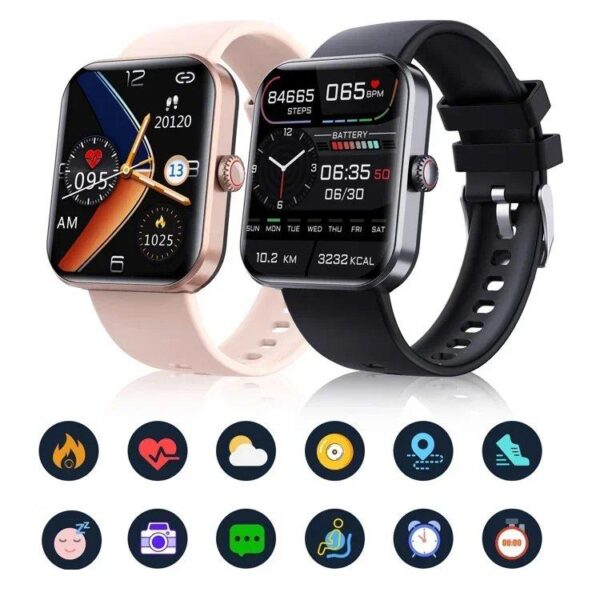 All day monitoring of heart rate and blood pressure Bluetooth fashion smartwatch