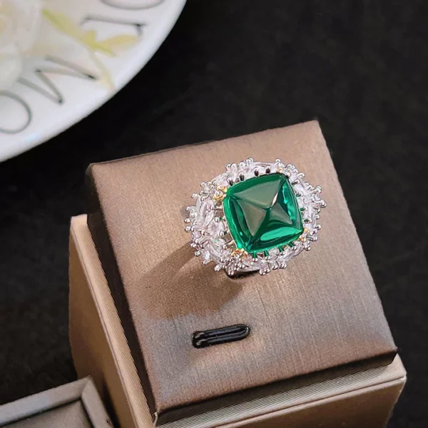 MysticAura™ "LuckyAura Emerald Crystal S925 silver Ring"