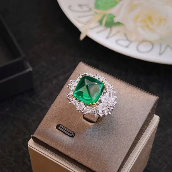 MysticAura™ "LuckyAura Emerald Crystal S925 silver Ring"