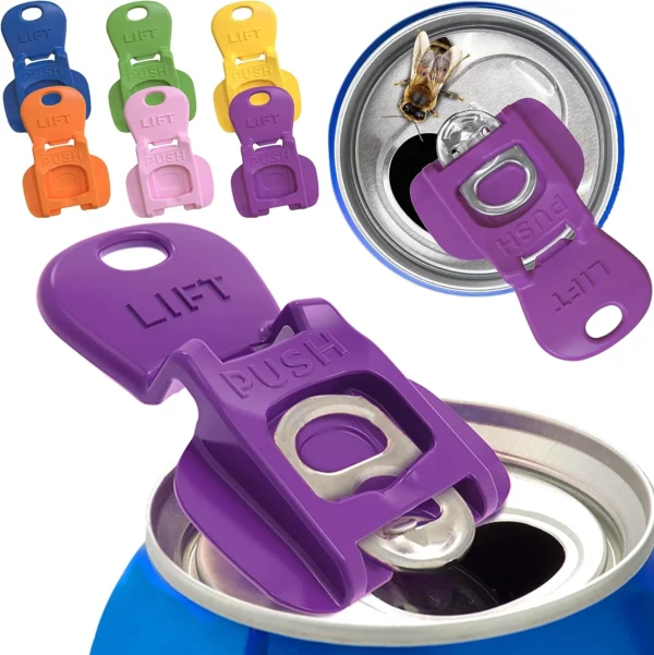 6Pcs Colorful Manual Easy Can Opener Soda Protector Drink Can Tab Opener