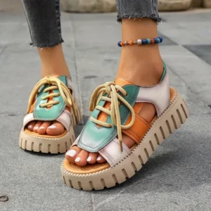 Women's Cutout Design Platform Sandals