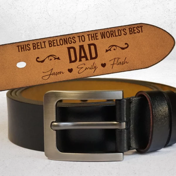 Personalized Engraved Leather Belt