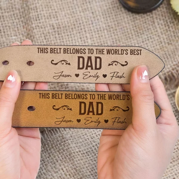 Personalized Engraved Leather Belt