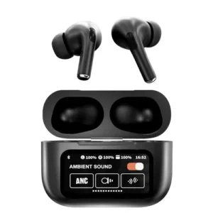 Next-Gen Noise Cancellation Bluetooth Earphones with Interactive Screen