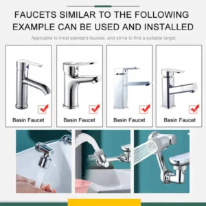 1080° Large Angle Rotating Splash Water Filter Faucet