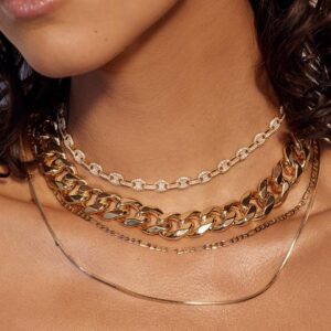 18K Gold Cuban Chunky Chain Necklace