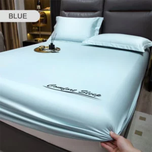 Summer Ice Cooling Silky Bed Fitted Sheet Pillow Cover