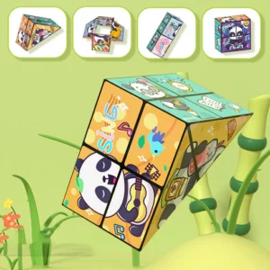 Creative Folding Panda Magic Cube Toy