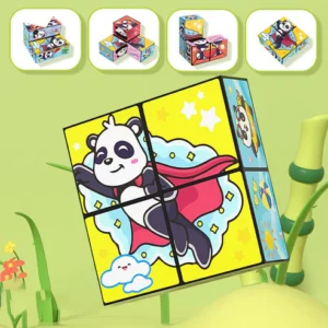 Creative Folding Panda Magic Cube Toy