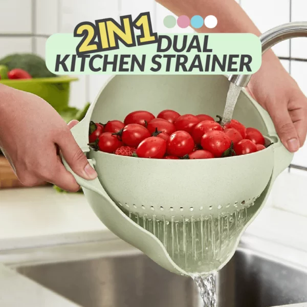 2 In 1 Dual Kitchen Strainer