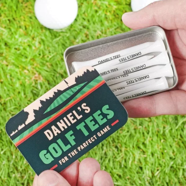 Golf Tees Set in a Tin