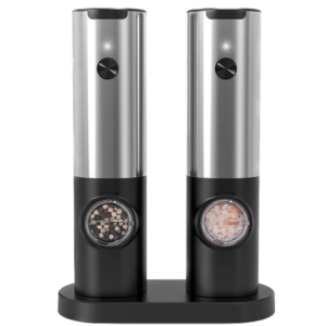 Electric All-In-One Spice Grinder: One-Touch Pepper & Salt Mill