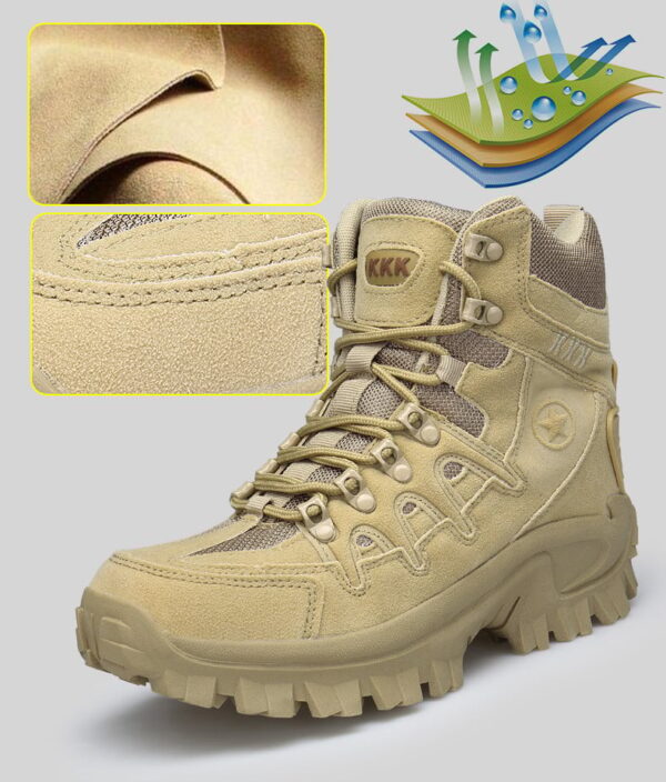 Non-Slip Hiking Combat Boots - Footwear