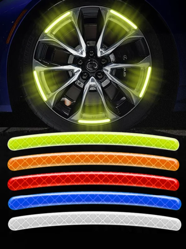 16PCS Reflective Sticker On Wheel Hub