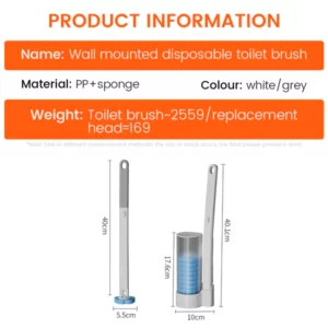 Nurbini™ Eco-Friendly Bathroom Toilet Replacement Cleaning Brush