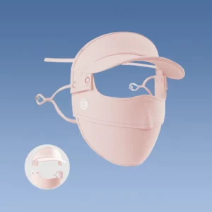 Full Face Ice Silk Sunscreen Mask Hat Set