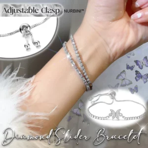 Nurbini™ Diamond Butterfly Slider Bracelet