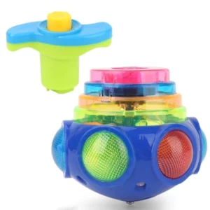 Music Flashing Spinners Toy With Launcher