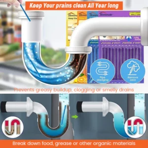 Dobshow™ 12/set Pipe Cleaning Sticks Oil Decontamination Kitchen Toilet Bathtub Drain Cleaneer