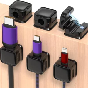 6 Pieces Set Charging Cable Magnetic Cable Organizer Storage Holder