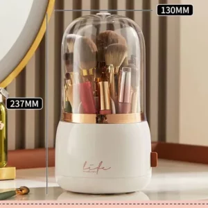 Rotating Makeup Brush Storage