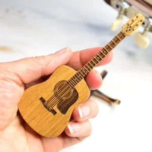 Personalized Wooden Guitar Pick Box with Stand