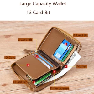 Men’s RFID Blocking Pure Leather Wallet