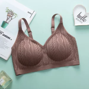 Seamless Wireless Elastic Lace Bra