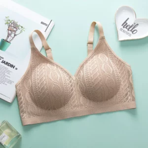 Seamless Wireless Elastic Lace Bra