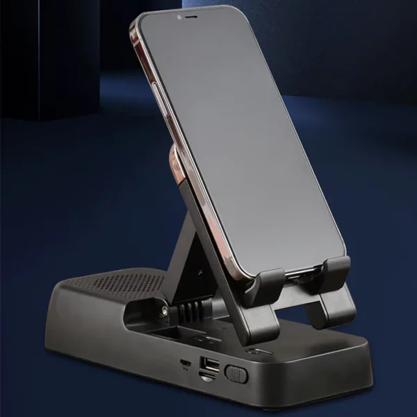 Multi-Functional Cell Phone Stand With Bluetooth Speaker