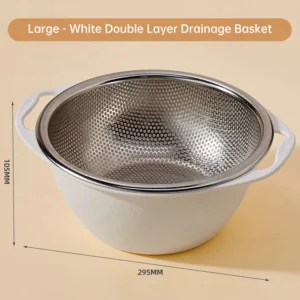 Multipurpose Double Layer Drainage Basket