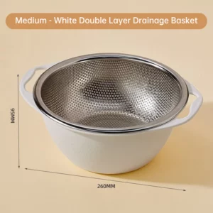 Multipurpose Double Layer Drainage Basket