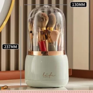 Rotating Makeup Brush Storage