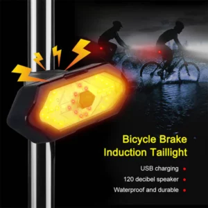 Waterproof Night Riding LED Mountain Bike Remote Control Steering Tail Light