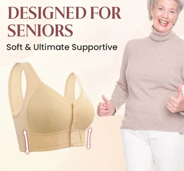 2024 New Stretchy Front Closure Breathable Bra for Seniors