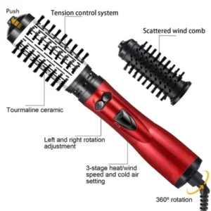 3-in-1 Hot Air Styler And Rotating Hair Dryer For Dry Hair