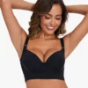 Push-Up Back Smoothing Bra - Black (2 PACK）