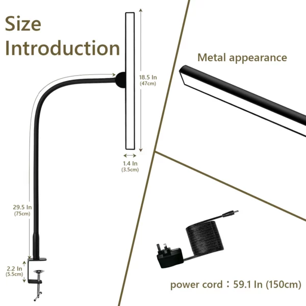 LED Desk Lamp With Clamp